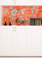 FunStick 17.5x354 Floral Wallpaper Peel and Stick Vintage Burnt Orange - Image 4
