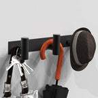 VAEHOLD Black Hat and Coat Wall Mount Rack - Image 2