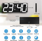 CHKOSDA LED Large Digital Wall Clock, Oversize Wall Clock - Image 2