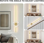 Battery Operated Modern Wall Sconces Set of Two, Rechargeable Wireless Wall - Image 7