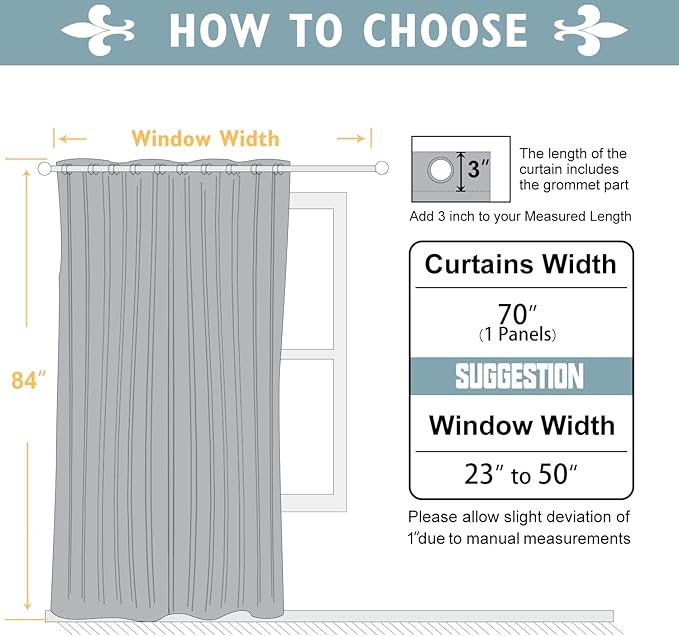 ChrisDowa Blackout Curtains 70 inches Wide - Image 6