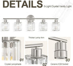 Crystal Bathroom Light Fixtures, Bathroom Lighting Fixtures Over Mirror - Image 4