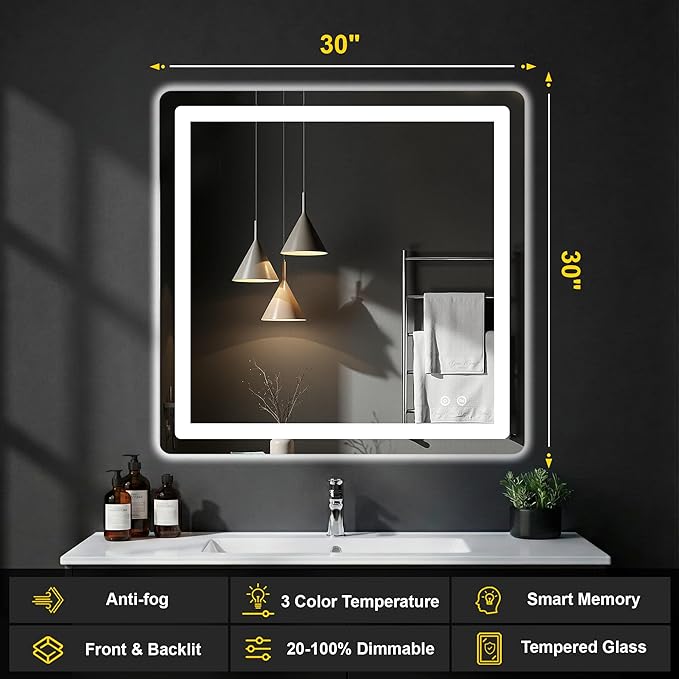 LED Bathroom Mirror with Lights - Image 2