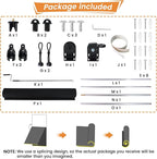 6'W x 8'H Black Patio Shades Roll up Outdoor Roller Shade Crank Wand Blind - Image 8