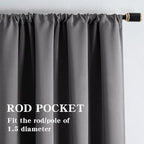 IGEMAEVE Blackout Curtains 84 Inch Length 2 Panels Set, Rod Pocket Energy - Image 2