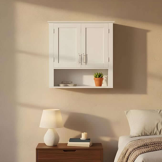 SUPER DEAL Bathroom Wall Cabinet Over The Toilet, Wall Mount Storage Medicine - Image 8