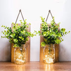 Rustic Wall Sconces, Mason Jar Sconces, Farmhouse Home Decor, LED Fairy Lights - Image 6