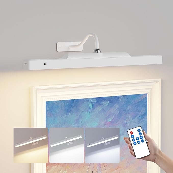Rechargeable Picture Light for Wall Art White by Craftersmark