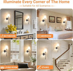 Peel and Stick Wall Sconces, Stick On Wall Sconce Set of 2, Battery Operated - Image 7