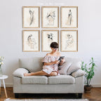 Vodefoad Figure Sketch Art Print Neutral Gallery Wall 6Pcs Set Soft feminine - Image 4
