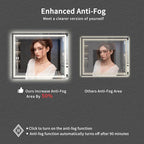 LED Mirror, 44x36 Inch Gradient Front and Backlit Lighted Mirror, 3 Colors - Image 6