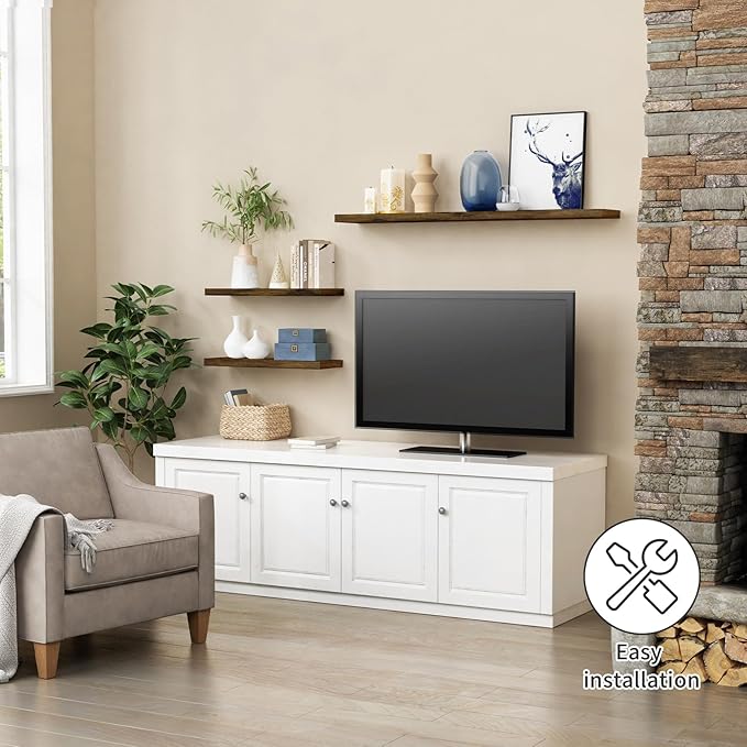 Forbena Rustic Wood Floating Shelves - Image 4