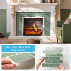 Art3d Peel and Stick Wall Tiles in Teal – 10-Pack of 12 x12 Thickened Design - Image 9