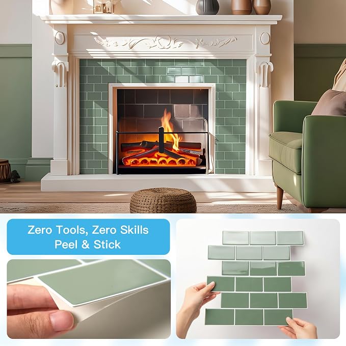 Art3d Peel and Stick Wall Tiles in Teal – 10-Pack of 12 x12 Thickened Design - Image 9