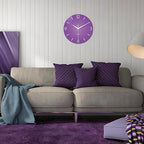 XFM Purple Wall Clock for Girls Bedroom Analog Simple Wall Clocks Battery - Image 5