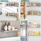 LUCYCAZ 2 Pack Wall Mounted Spice Rack - Image 7
