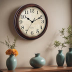 Wall Clock, Bronze Silent Non Ticking Classic Battery Operated Clocks, - Image 3