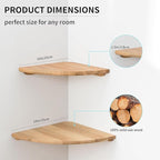 Corner Shelves, Floating Corner Shelf, Round End Wall Mount Display Shelf - Image 6