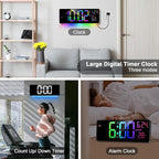 16" Bluetooth Large Digital Wall Clock/Auto Time Sync, 10 RGB Colors Digital - Image 8