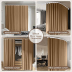 MaKefeile Room Divider Curtains & Flexible Bendable Tracks Set, Privacy - Image 6