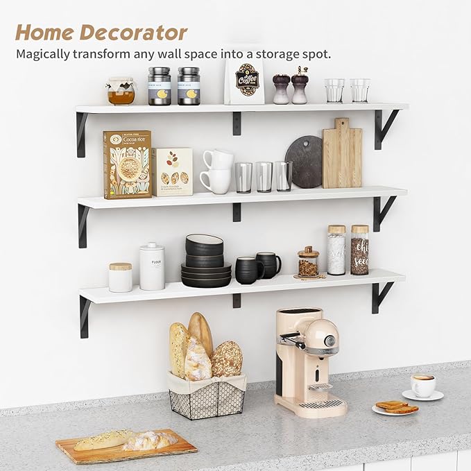 Forbena White Floating Book Shelves - Image 2