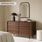 WallBeyond Wooden Framed Wall Mirror, Natural Wood Bathroom Vanity Mirror - Image 4