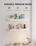 Shario Nursery Book Shelves, Scalloped Shelves, Wall Book Shelves - Image 3