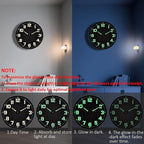 Glow in The Dark Wall Clock Non Ticking, 10 inch Silent Wall Clocks Battery - Image 4