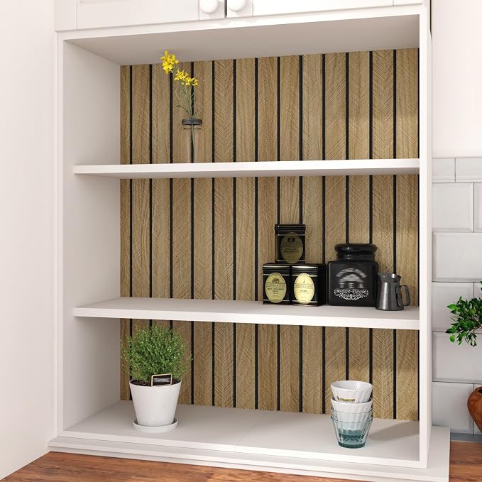 3D Brown Wood Wall Panels 197"x11.8" Acoustic Slat Wall Paneling Peel and Stick - Image 8