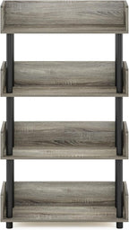 Furinno TURN-N-TUBE 4-Tier Display Shelf, Storage Shelves, Book Shelf, Open - Image 6