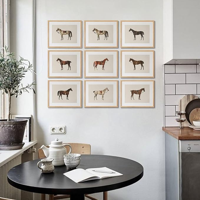 LOARTVE 9Pcs Vintage Horse Canvas Wall Art Posters, Farmhouse Horse Art Prints - Image 5