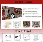 Trendy Leopard Cheetah Wall Art Set of 3 - Image 2