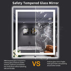 LOAAO 32"X36" LED Bathroom Mirror - Image 8