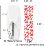 Sinfuo Wire Hooks for Wall Medium 16 Hooks, Heavy Duty Wall Hooks - Image 2