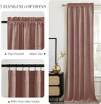 NICETOWN Dusty Pink Velvet Curtains 90 inches Long 2 Panels Set, Thermal - Image 5
