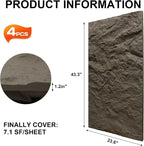 KASARO 3D Faux Stone Wall Panels, Cement Texture Thicker Accent - Image 7