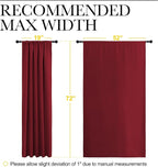 NICETOWN Christmas Burgundy Blackout Curtains and Drapes - Image 7