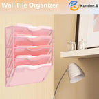 Kuntine.B Wall File Organizer Office Hanging Magazine Holder Wall File Organizer - Image 6