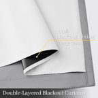 Yakamok 100% Blackout Curtain Panels 84 inches Cold and Light Blocking Drapes - Image 4