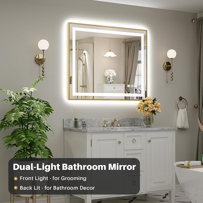 44x36 Inch LED Bathroom Mirror - Image 3