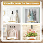 Folding Wall Hook, Heavy Duty Zinc Alloy No Rust Fold Up Hooks - Image 6