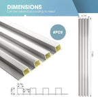 OUZUGIE WPC Acoustic Slat Wall Paneling, Living Room, TV Background, Study Room - Image 3