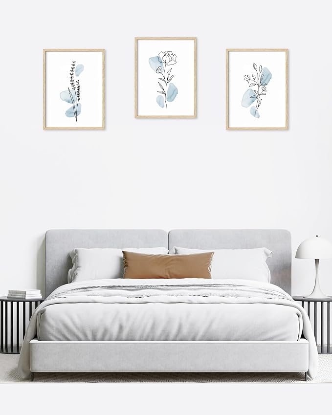 HesenDot Boho Art wall Décor, Botanical Print Set of 3, Abstract Line - Image 6
