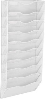 EASEPRES 10 Pocket Mesh Hanging Wall File Organizer, Wall Mounted Mail Paper - Image 8