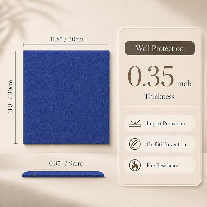 Large Cork Boards for Walls – 48" x 36" Self Adhesive Felt Wall Tiles - Image 2