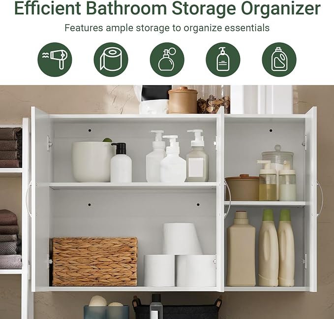 SoBuy Wall Cabinet Laundry Room, Medicine Cabinet - Image 8