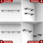 WALMANN 2 Pack Garage Wall Mount Shelves, 45x15 inch Wall Mounted Storage - Image 9