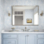 Ismoon Floral Peel and Stick Wallpaper Blue Contact Paper Boho Watercolor - Image 5