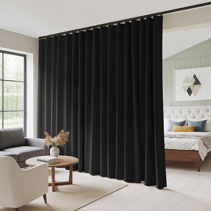 RYB HOME 100%Blackout Room Divider Curtain, Thermal Insulated & Privacy Assurd by RYBHOME