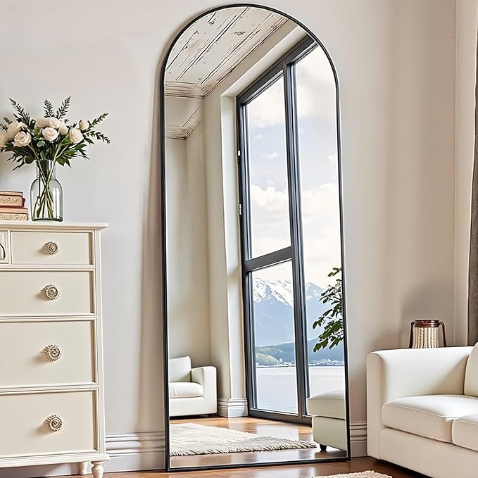 Dewfig Arched Full Length Mirror, Full Body Mirrors by YourSpacePerfectlyReflected